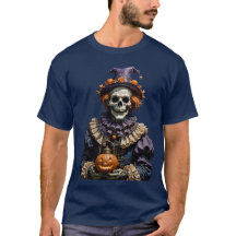 Halloween Gothic Skeleton Clown mit Jack-O
