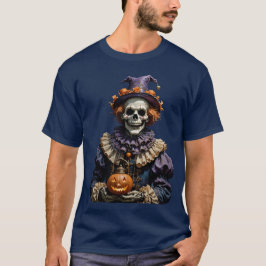 Halloween Gothic Skeleton Clown mit Jack-O T-Shirt