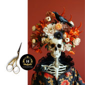 Halloween Gothic Skeleton Skull Decoupage Seidenpapier