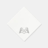 Halloween Gothic Skelett Hände Hochzeits Serviette (Ecke)