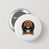 Halloween Gothic Skelett Wahrsager Vektor Ar Button (Vorne & Hinten)