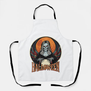 Halloween Gothic Skelett Wahrsager Vektor Ar Schürze