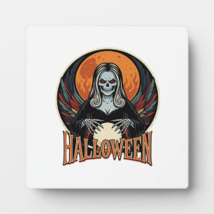 Halloween Gothic Skelett Wahrsager Vektor Kunst Fotoplatte