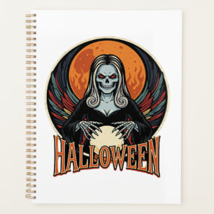 Halloween Gothic Skelett Wahrsager Vektor Kunst Planer