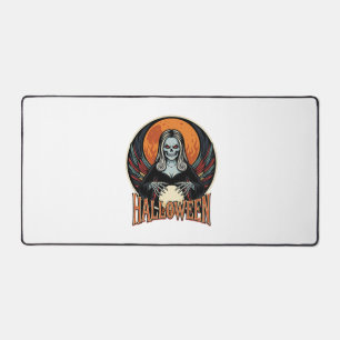 Halloween Gothic Skelett Wahrsager Vektor Kunst Schreibtischunterlage