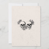 Halloween Gothic Skull Vintage Einladung (Rückseite)