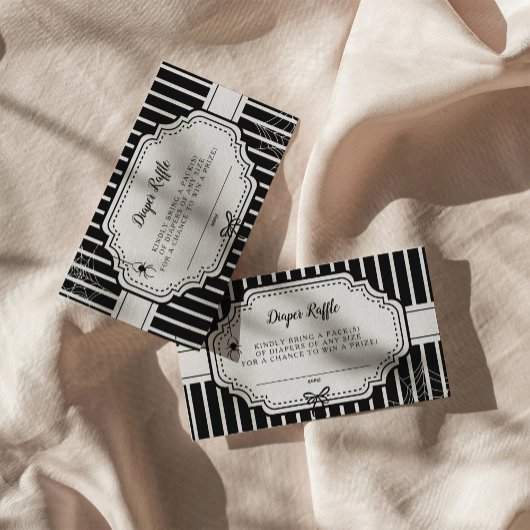 Halloween Gothic Spooky Diaper Raffel Begleitkarte