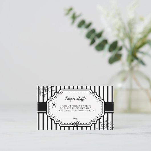 Halloween Gothic Spooky Diaper Raffel Begleitkarte (Stehend Vorderseite)