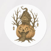 Halloween Gothic Stickers - Bat, Skull Book, Plagu Etiketten (Design 2)