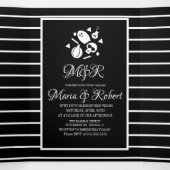 Halloween Gothic Stripes Skull Dreifach Gefaltete Einladung (Innenseite Mitte)