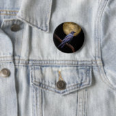 Halloween, Gothic Style Raven and Moon Button (Beispiel)