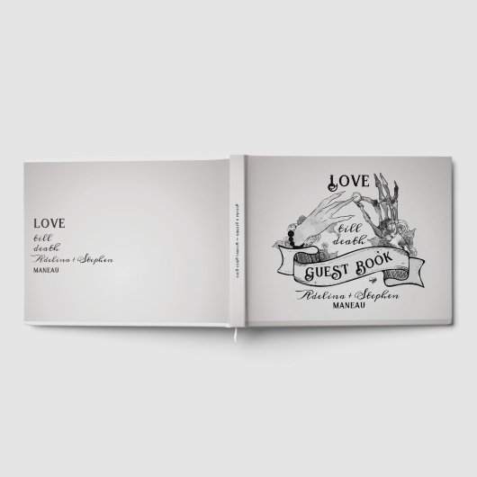 Halloween Gothic Til Death Do us Party Wedding Gästebuch (Voll)