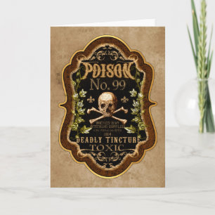 Halloween Gothic Totenkopf und gekreuzte Knochen H Karte
