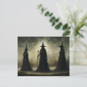 Halloween Gothic Trio Hexen Postkarte (Stehend Vorderseite)