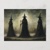 Halloween Gothic Trio Hexen Postkarte (Vorderseite)