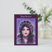 Halloween Gothic viktorianisch Vampire von Renee L Postkarte (Stehend Vorderseite)