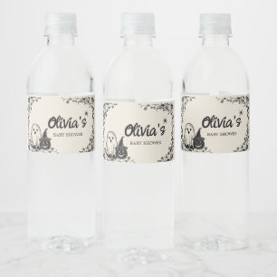 Halloween Gothic Vintag Baby Shower Wasserflaschenetikett