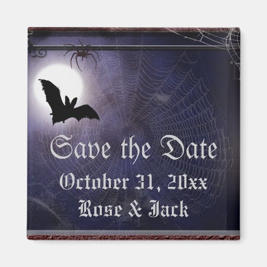 Halloween / Gothic Vollmond Fledermaus Template Magnet (Vorne)