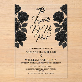 Halloween Gothic Wedding Acryleinladungen