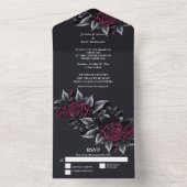 Halloween Gothic Wedding All In One Einladung (Innen Boden)