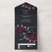 Halloween Gothic Wedding All In One Einladung (Innen Boden)