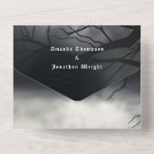 Halloween Gothic Wedding All In One Einladung (Rückseite)