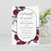 Halloween Gothic Wedding Einladung (Stehend Vorderseite)