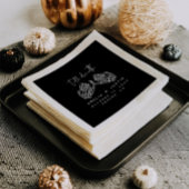 Halloween Gothic Wedding Skeleton Herz Hände Serviette