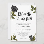 Halloween Gothic White Wedding Einladung (Vorderseite)