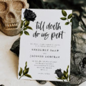 Halloween Gothic White Wedding Einladung