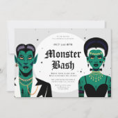 Halloween Goths Frankenstein Monster Bash Einladung (Vorderseite)