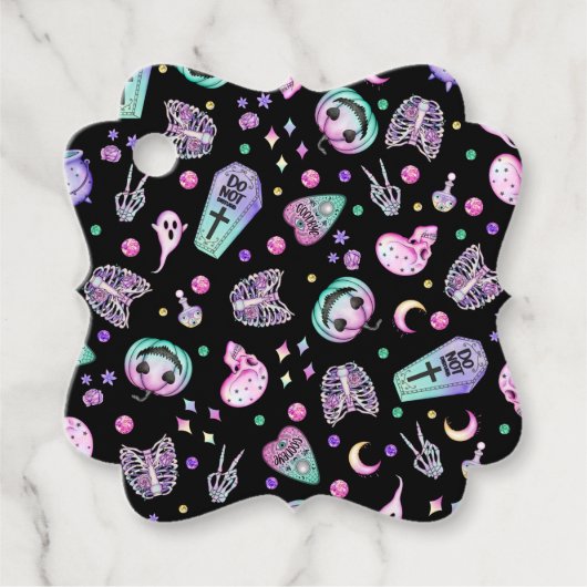 Halloween-gotische Apotheke und Friedhof Geschenkanhänger (Vorderseite)