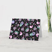 Halloween-gotische Apotheke und Friedhof Karte (Rückseite)