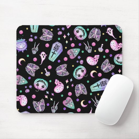 Halloween-gotische Apotheke und Friedhof Mousepad (Mit Mouse)