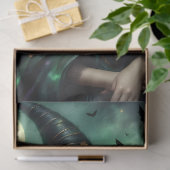 Halloween Gotische Hexe mit Fledermäusen und Kürbi Seidenpapier (Geschenk)