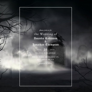 Halloween-Gotische Hochzeit Einladung