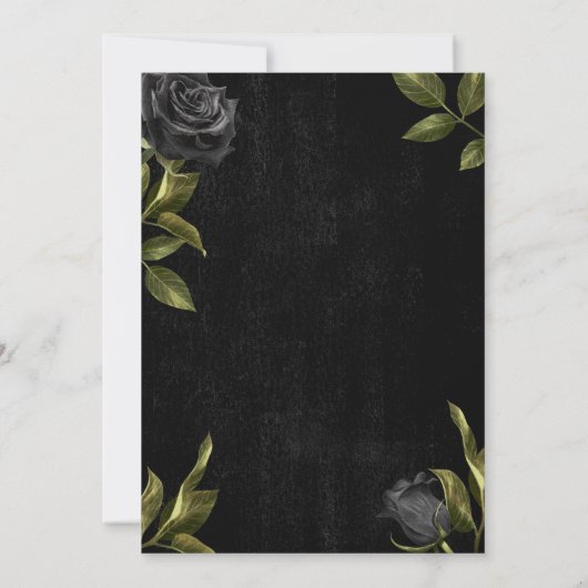 Halloween Gotische Hochzeitseinladung Einladung (Rückseite)