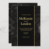 Halloween Gotische Hochzeitseinladung mit Spiderwe Einladung (Vorne/Hinten)