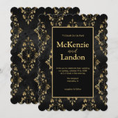 Halloween Gotische Hochzeitseinladung mit Spinnen Einladung (Vorne/Hinten)