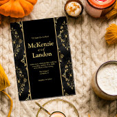 Halloween Gotische Hochzeitseinladung mit Spinnen Einladung