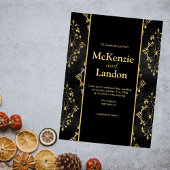 Halloween Gotische Hochzeitseinladung mit Spinnen Einladung