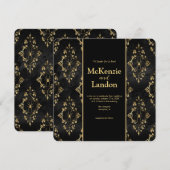 Halloween Gotische Hochzeitseinladung mit Spinnen Einladung (Vorne/Hinten)