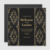 Halloween Gotische Hochzeitseinladung mit Spinnen Magneteinladung (Vorne/Hinten)