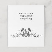 Halloween-Gotische Hochzeitsszendenz-Platzkarte Platzkarte (Außenseite Aufgefaltet)