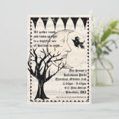 Halloween-Gotische Party Einladung (Stehend Vorderseite)