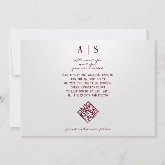 Halloween Gotische Script-Rose Drei Foto Hochzeit Save The Date (Rückseite)