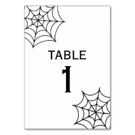 Halloween-Gotische Spinnennetz-Tischnummernschilde Tischnummer