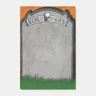 Halloween-Grabstein-Grabfische Post-it Klebezettel