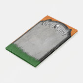 Halloween Grabstein Grave Skull Crossbones Post-it Klebezettel (angewinkelt)