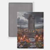 Halloween Grabstein Magnet (Vorderseite/Rückseite)